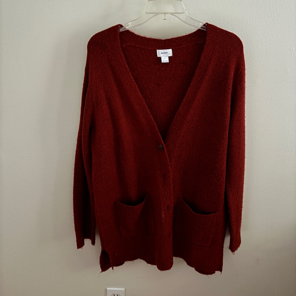 Plush Sweater-Knit Boyfriend Cardi for Women